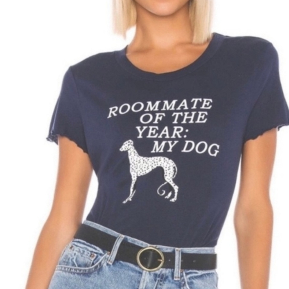 Wildfox Roommate of the Year My Dog T-shirt Dalmatian Greyhound S NEW NWT